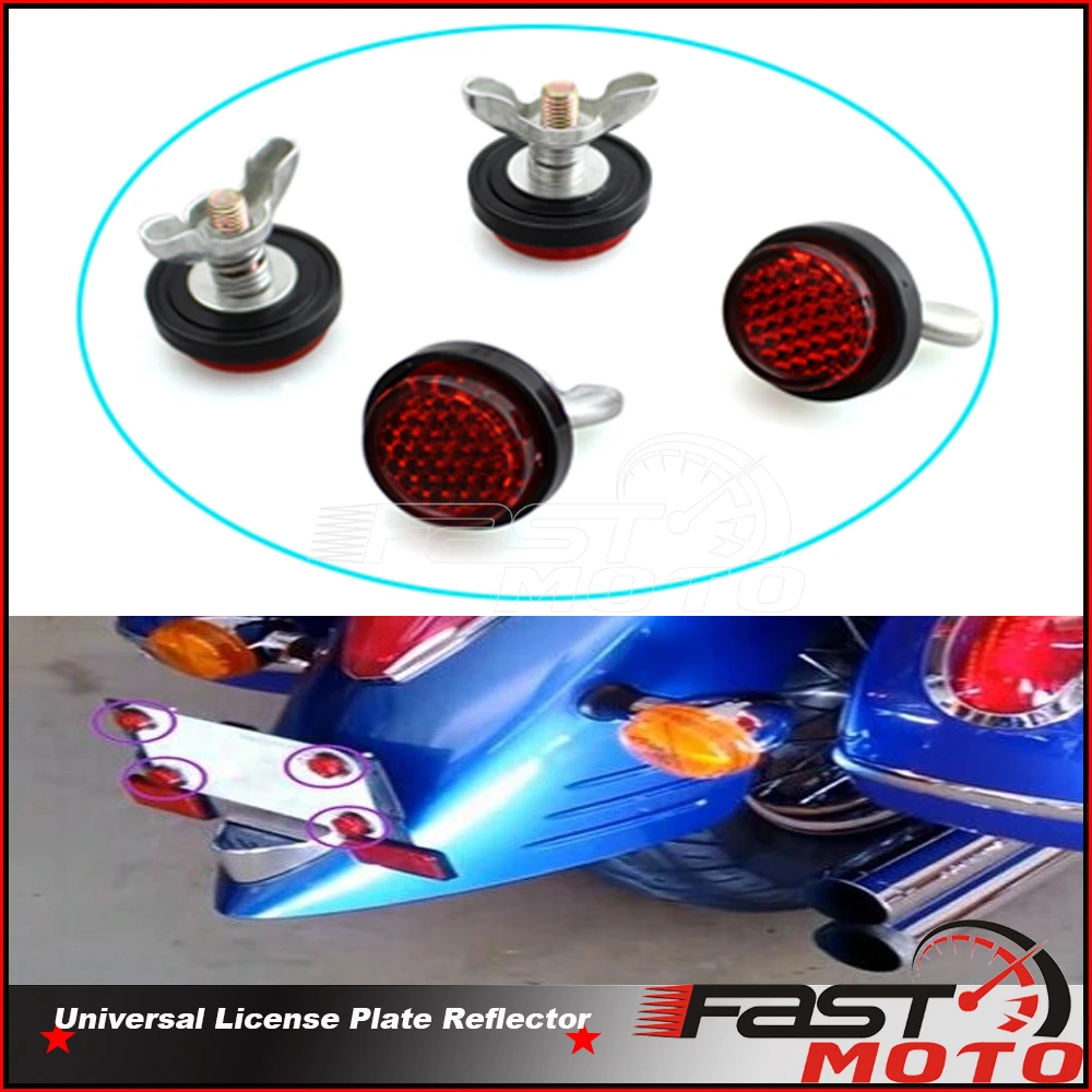 Motorcycle License Plate Reflector Bolts