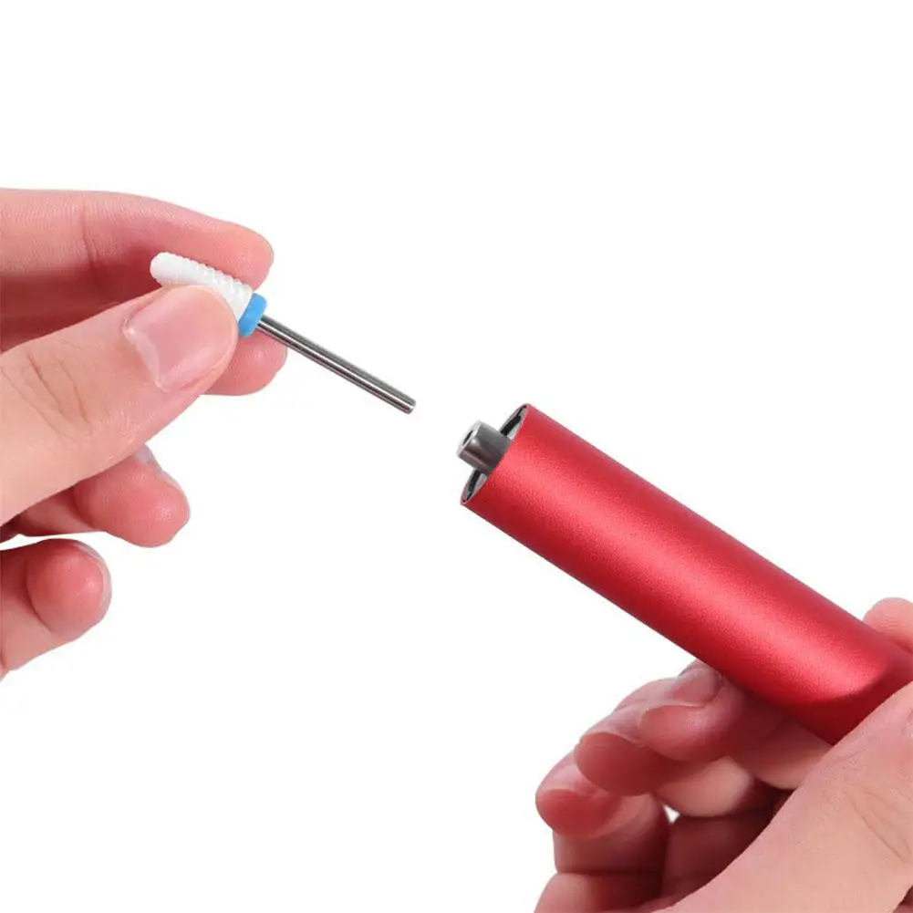 Kemei Портативный usb зарядка мини электрический дизайн ногтей сверлильный станок устройство для полировки инструмент с светодиодный светильник
