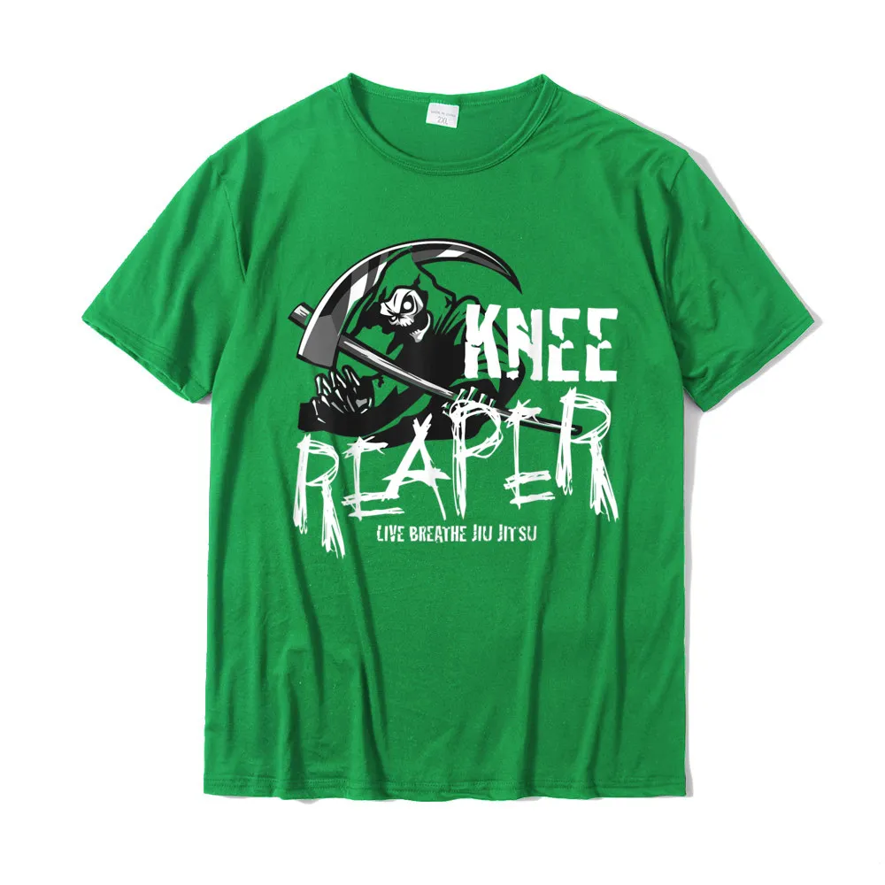 Funky Men's Tshirts O Neck Short Sleeve 100% Cotton Fabric Group Tops Shirt Fitness Tight Tee Shirts Drop Shipping Jiu Jitsu Halloween Knee Reaper BJJ Gift T-Shirt__21085 green