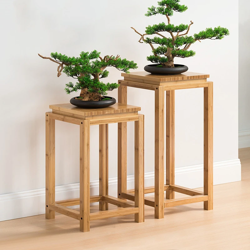 

Solid Wood Flower Airs Flowerpot A Living Room Landing Type Simple And Easy Flower Stand Bamboo Botany Frame