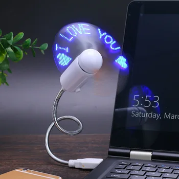 

LED Light Fan For DIY USB Flash Self Program Fan Edit&Display Colorful Letters Symbol Number Greetings Slogan Fan