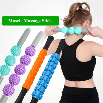 

Yoga Muscle Massage Roller Stick Myofascial Trigger Point Release, Soothing Tightness Pain in Backs Legs Calf Hand Feet & Neck