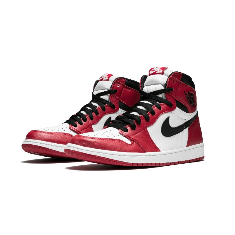 Nike Air Jordan 1 оригинальные мужские баскетбольные кроссовки удобные уличные спортивные кроссовки#555088-101 554724-610