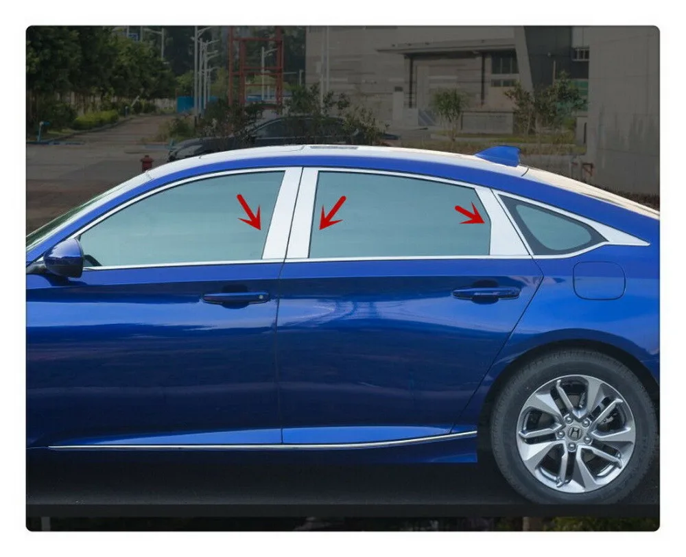 Наклейка стойки из нержавеющей стали обшивка крышки двери 8 шт для Honda Accord