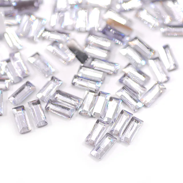 3*7MM Multicolor La Forma Di Rettangolo di Strass Flatback Allentato Resina Di Cristallo Del Rhinestone Accessorio 1000 pz/borsa