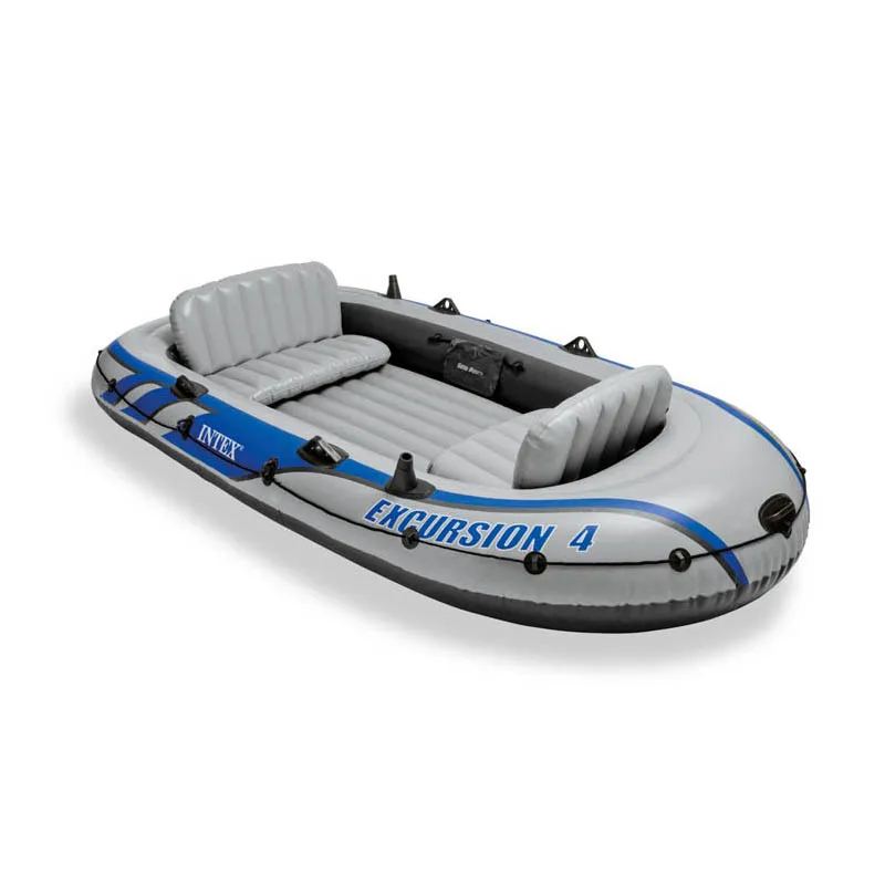 INTEX 68324 четыре человека используют Дрифтер надувная лодка утолщенная с веслом и воздушным насосом резиновая гребная рыбацкая лодка
