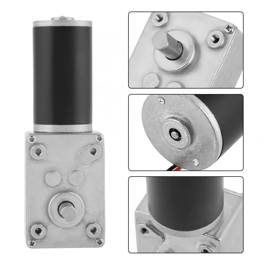 

12V 200RPM 5840-31ZY Permanent Magnet DC Turbo Worm Geared Motor Reduction Motor 2A 7NM DC Worm Gear Motor
