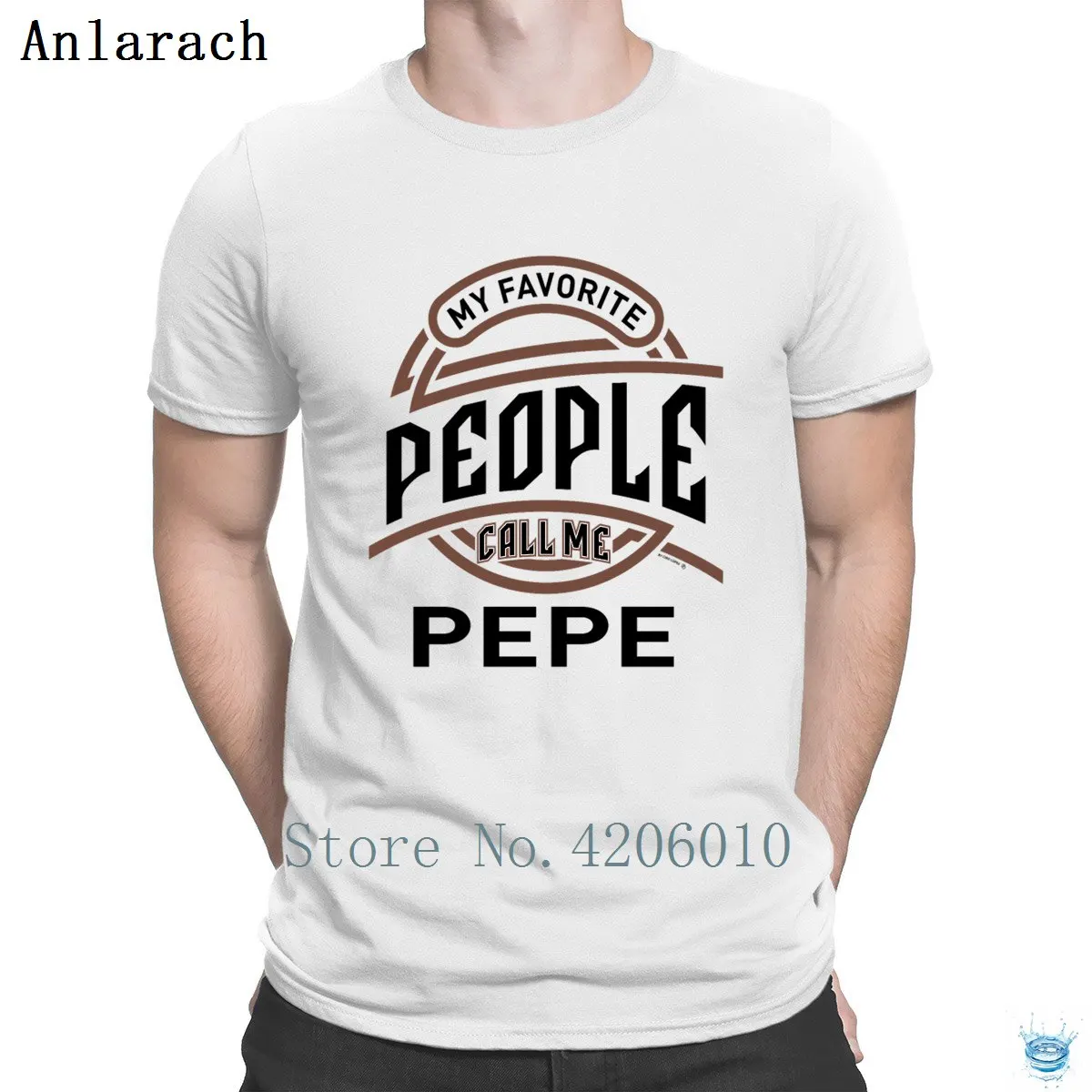 My Favorite People Call Me Pepe Tshirts Breathable Anti-Wrinkle Tee Tops Summer Tshirt For Men Short Sleeve Normal Custom