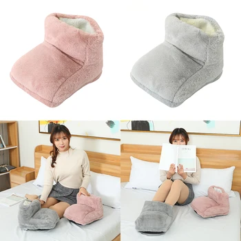 

Cute New Rabbit Hair Heated Foot Warmers Men And Women Detachable USB Electric Leg Warmers Warming Products Winter Accessory