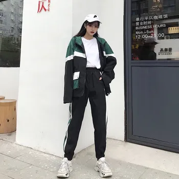

2020 Winter Desinged Zipper Sportswear 2 Piece Set Outfits Women Patchwork Vogue Pockets Female Sets Clothes Casual Sweatsuit