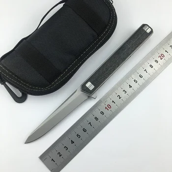 

LEMIFSHE Quartermaster folding knife M390 blade titanium alloy carbon fiber handle camping outdoor kitchen fruit knife EDC tool