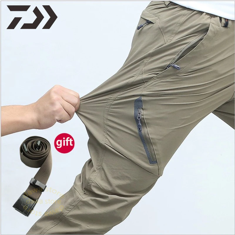 2021 Fishing Pants Men Summer Breathable Quick Dry Pants Stretch Thin