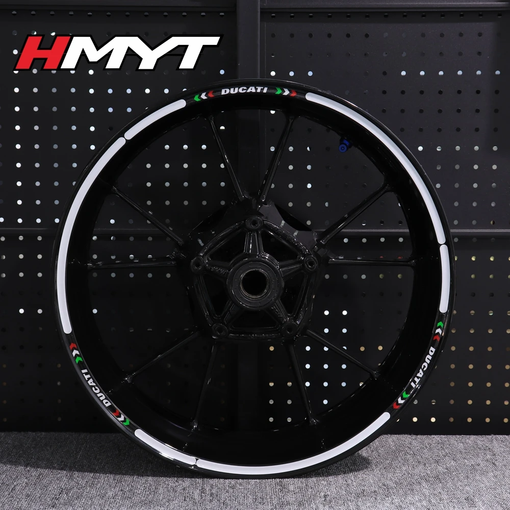 Для поездок на мотоцикле Ducati 821 795 796 797 848 959 1199 Мотоцикл 17 дюймов для центрального движения колеса Водонепроницаемый Светоотражающие стикеры колесная наклейка - Цвет: F