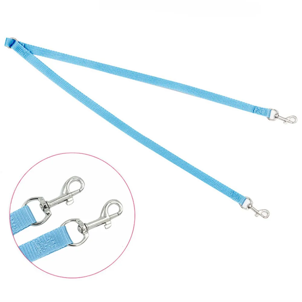 Double Twin Dual Coupler Dog Leash Two in One Strong Nylon Pet Cat Dog Leash Colorful Two Ways Pet Leads for Small Dogs and Cats 