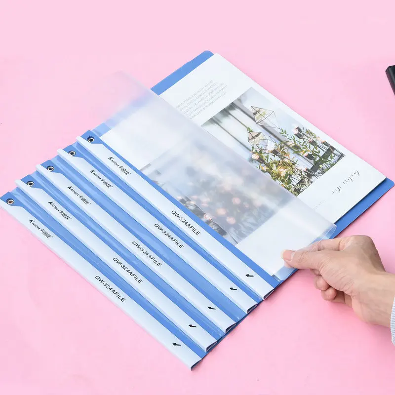 Creative Rotary Spine Bar File Cover A4 Document File Organizer Hanging Report Cover
