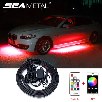

12V Car Underbody Decoration Lights LED Car Chassis Flexible Strip Lights Auto RGB Underglow Atmosphere Ambient Lamp Accessories