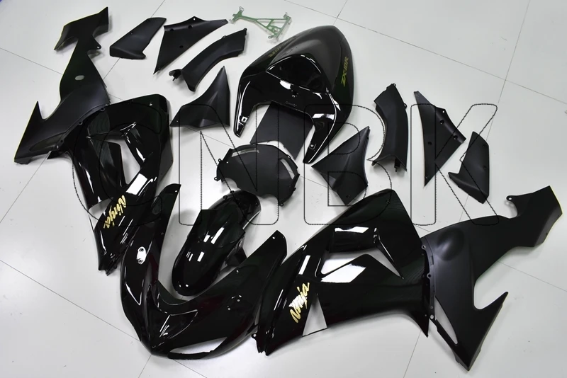 Для Kawasaki ZX10r 06 Пластиковые обтекатели ZX-10r 07 Черные Ninja ZX 10r 2006 - 2007 обтекатель