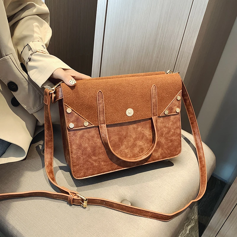 

new women bag Retro Fashion Female bags PU Leather Women's Designer Handbag Tote Bag Shoulder crossbody bags for women 2019