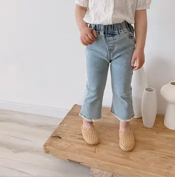 

2020 Korea Style Baby Girls Denim Pants Summer Kids Girls Jean Pants 1-6 Years