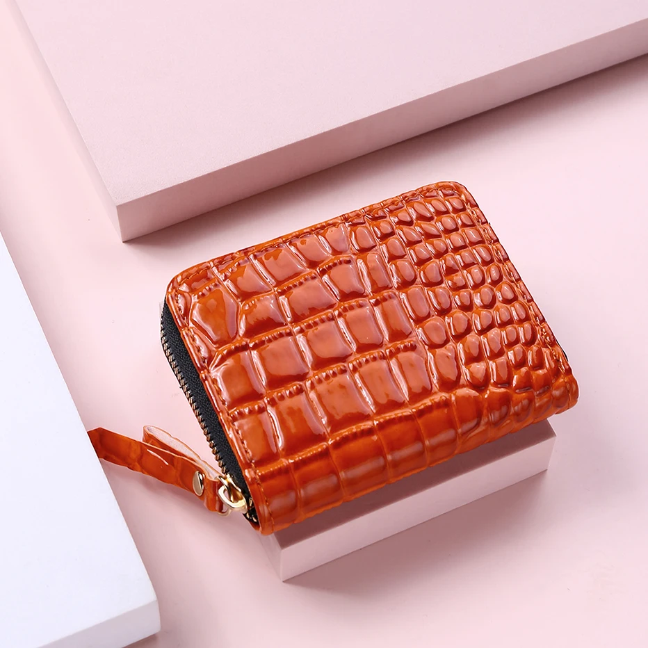 Short Wallets for Women Serpentine Leather PU Luxury Brand Girls Student Coin Purse Card Holder Ladies Clutch Money Bag