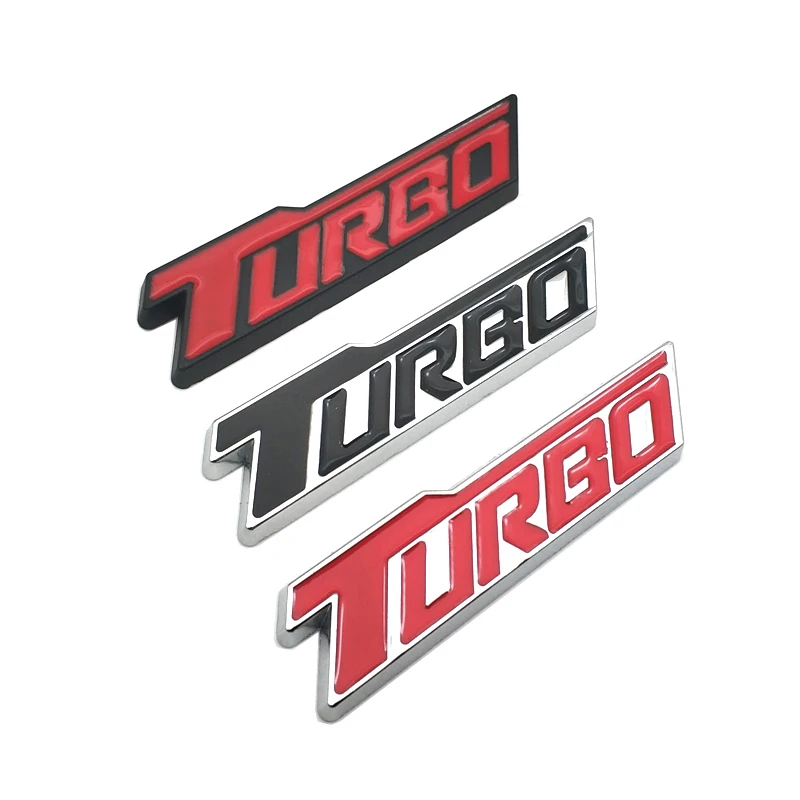 Металлические автомобильные аксессуары задняя крышка TURBO автомобильная эмблема