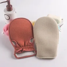 Одноцветные банные полотенца для взрослых, обеззараживание пальцев, банное полотенце, двухсторонние толстые прочные сотовые банные перчатки