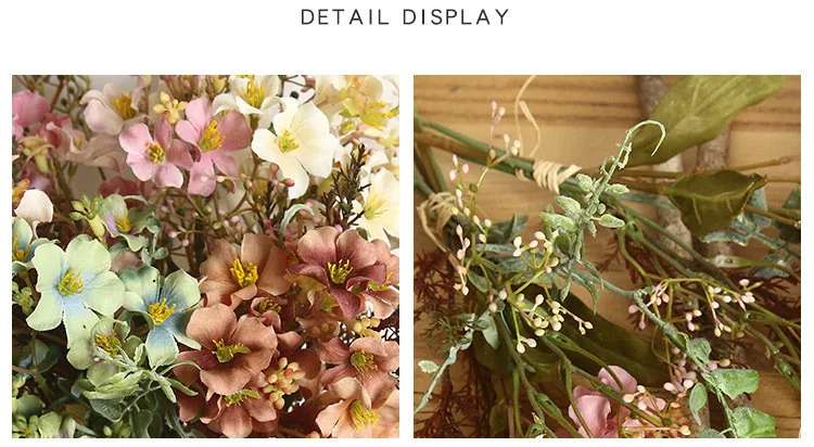 Wedding Bridal Bouquet Daisy Artificial Flower Home DIY Vase Flower Arrangement Material Wedding Road Quote Valentine's Day Gift