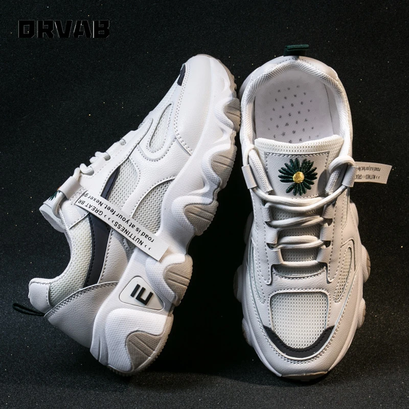 black sole platform sneakers