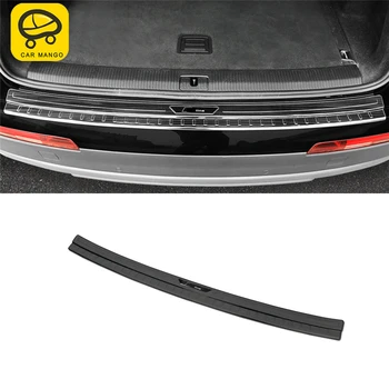 

CARMANGO for Audi Q7 4M 2016 2017 2018 Car Rear Door Trunk Bumper Fender Protector Cover Trim Frame Sticker Exterior Accessories