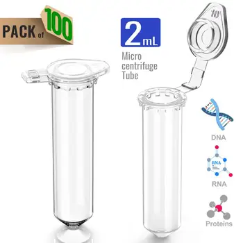 

micro centrifuge tube 2ml for centrifuges 100pcs by Ks-Tek