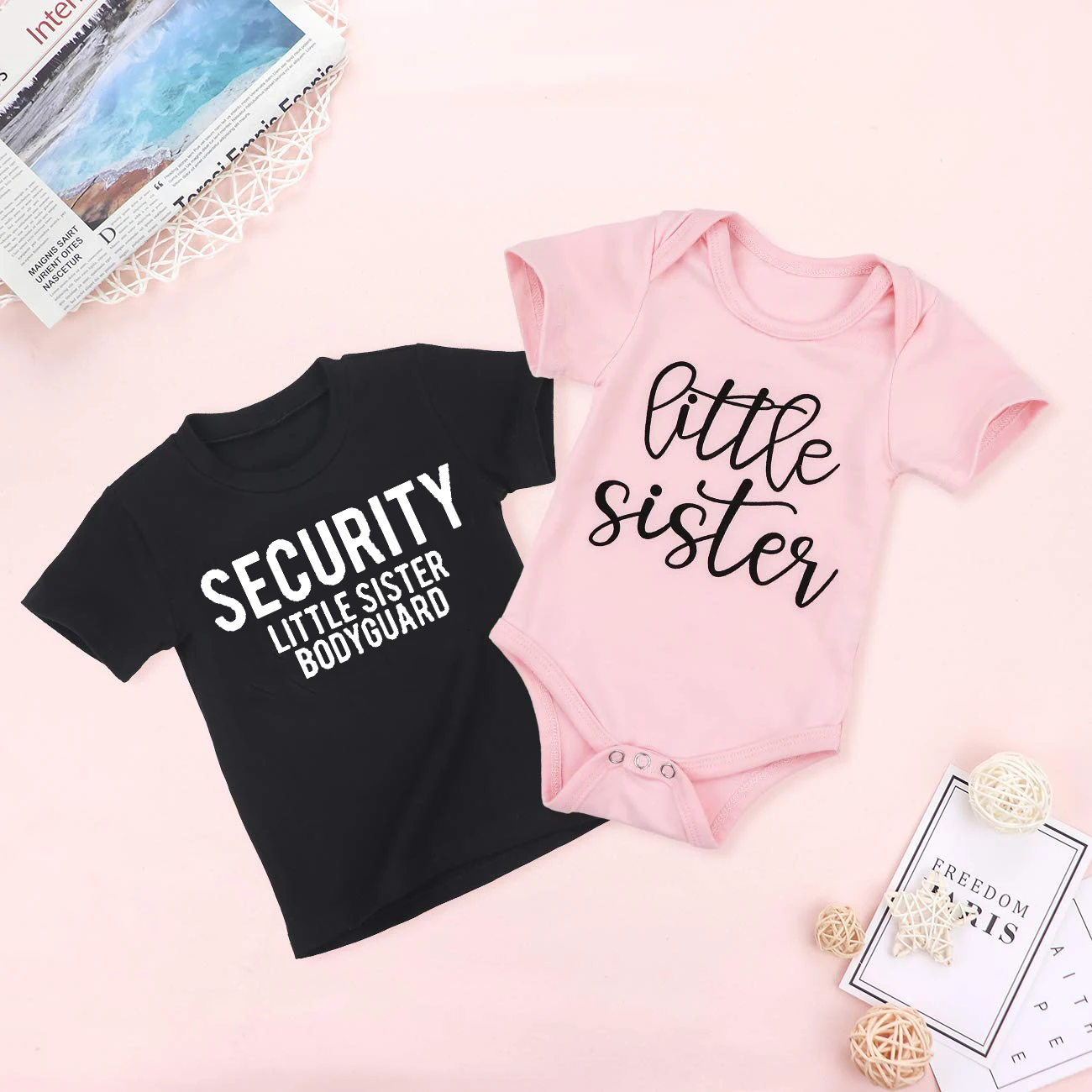 Big Sale Little Sister Outfits Shirt Bodyguard Sibling Matching Kids Tops Tees Security glLDdxpDn