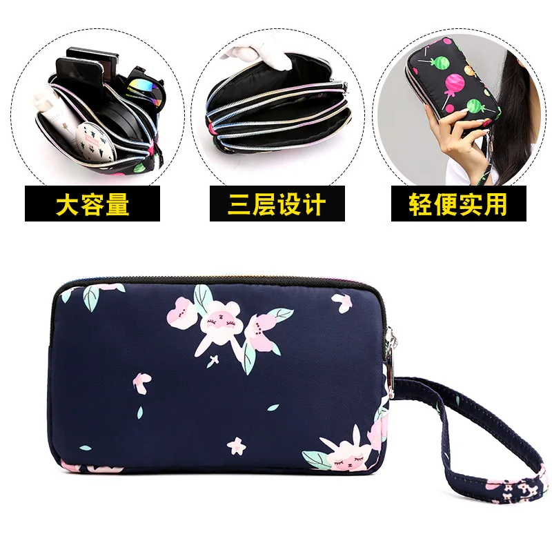 

2019 New Style Women's Phone Bag Light Nylon Clutch Bag Women's Mini Purse Versatile Handbag Handle Bag