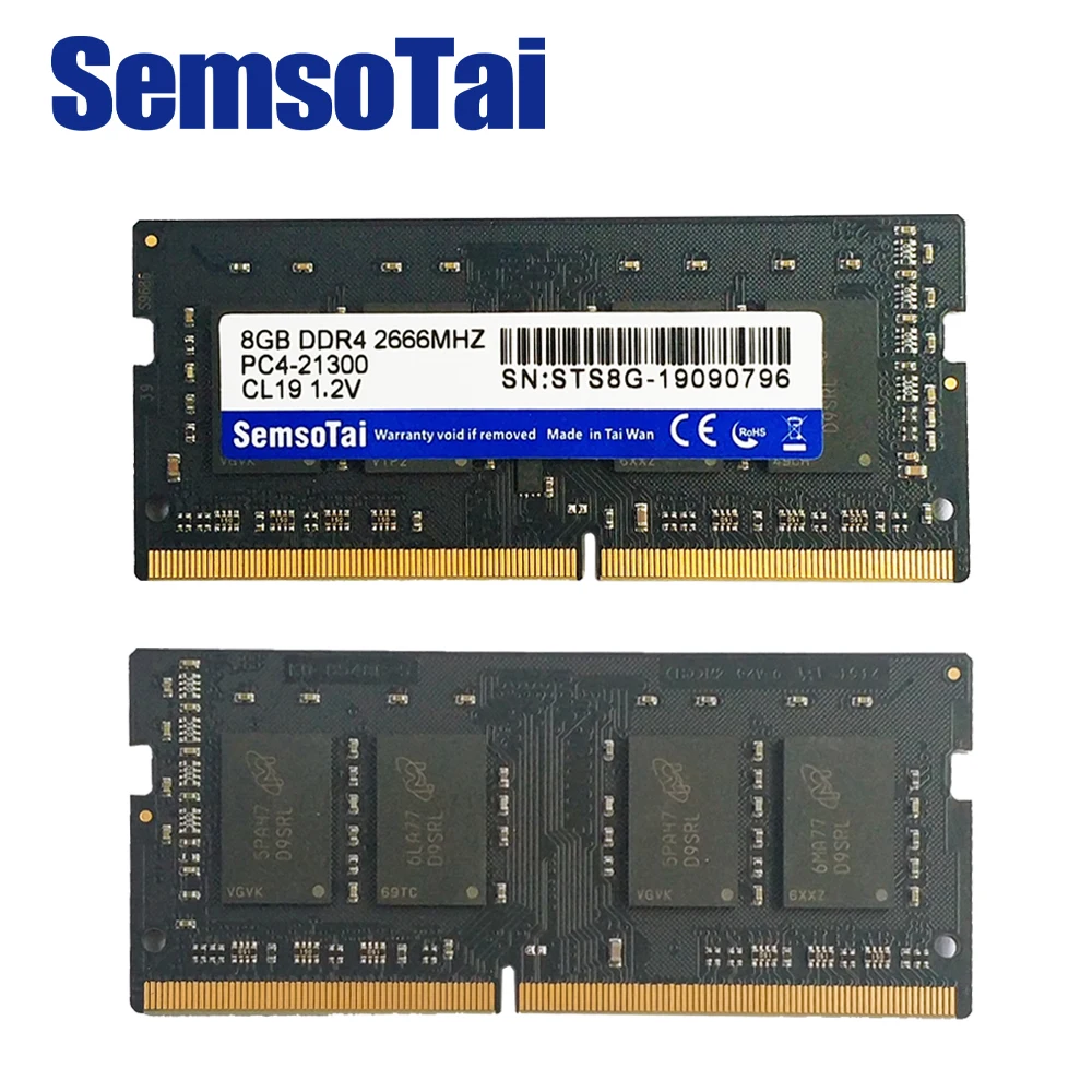 SemsoTai ноутбук ram ddr4 8 Гб 2666 МГц синхронизации 19-19-19-43 CL = 19 PC4-21300 288pin Dimm пожизненная гарантия одна память оперативная память ddr 4