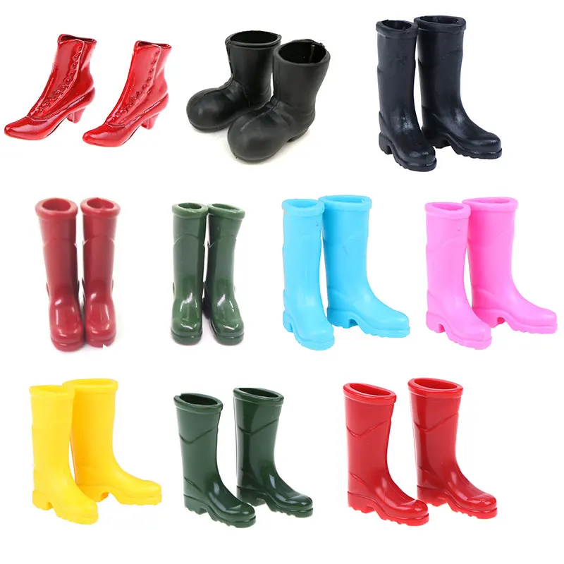 1 пара миниатюрные резиновые сапоги для кукольного домика 1/12 | Игрушки и хобби