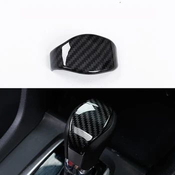 

lsrtw2017 carbon fiber abs stainless steel car gear lever cover trims for honda civic 2016 2017 2018 2019 2020 10th shift knob