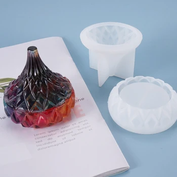 

1 Set Crystal Epoxy Resin Mold Storage Box Casting Silicone Mould DIY Crafts Container Jewelry Decorations Making Tools