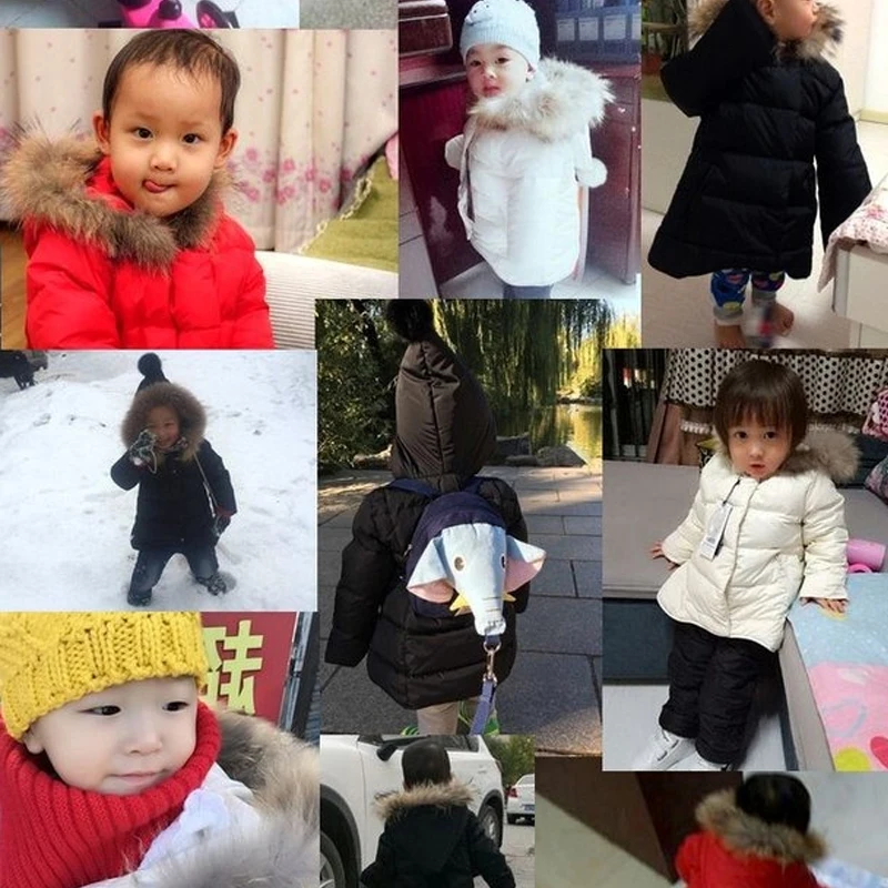 Winter Thick Cotton Coat Down Jacke Park For Girls Down Jacket For Girls Fur Hooded Children Outerwear Children's Down Jacket