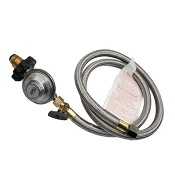 

4 FT High Pressure Gas Fireplace Replacement Parts POL Type 30PSI Propane Regulator with Control Valve