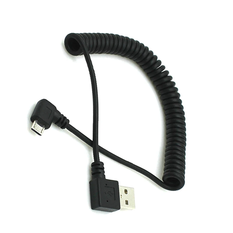 USB кабель для зарядки весна выдвижной для samsung htc LG Синхронизация данных 90 градусов левый угол мужской