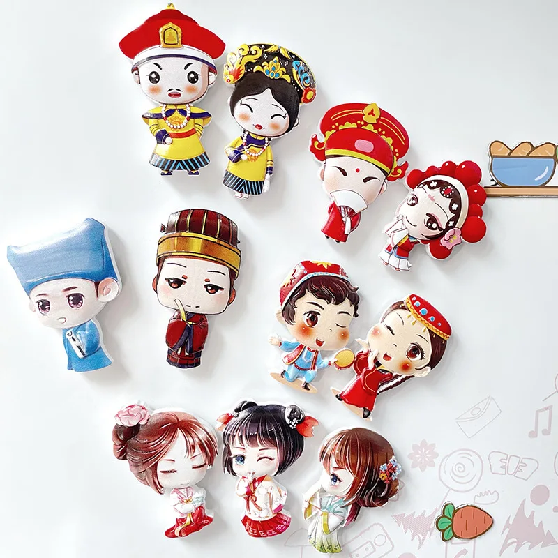 Chinese Style Fridge Magnet Creative Drama Cartoon Costume Character  Magnetic Sticker for Home Decor or Business Gift Ideas|Nam Châm Gắn Tủ  Lạnh| - AliExpress