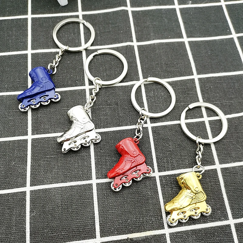 2020 New Creative Metal Roller Skate Keychain Fashion Skate Keychain