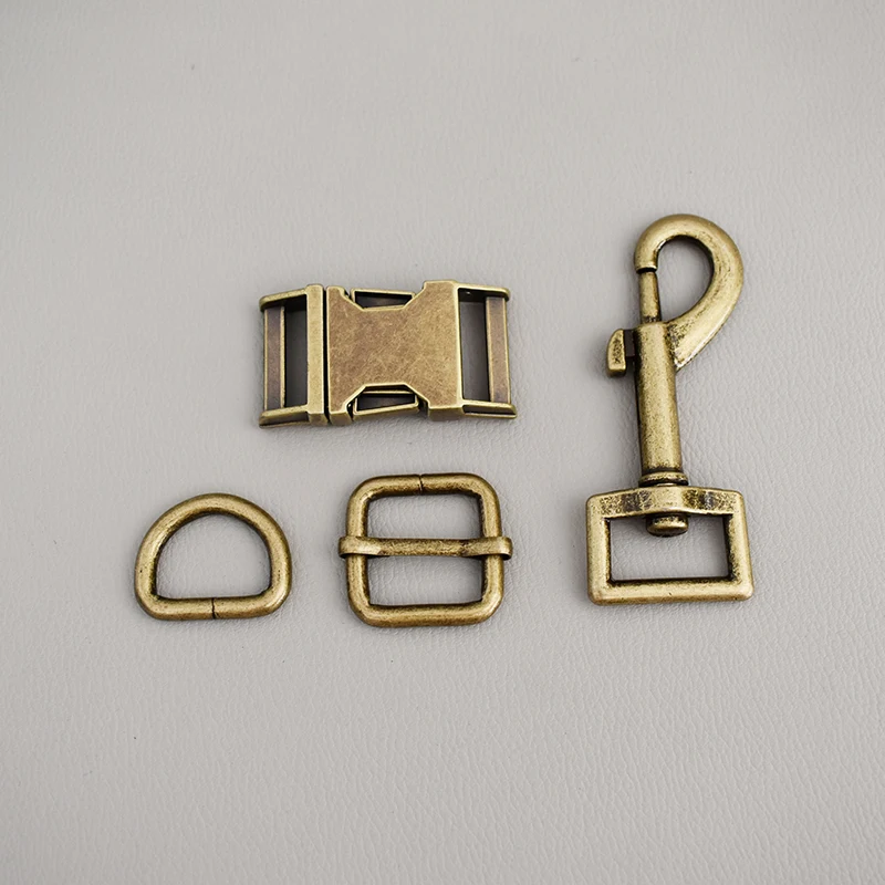 

10 Setmetal Buckle Adjust Retailing For Handmade Puppy Collar Leash Set Harness Dee Rings 20mm Bag Parts