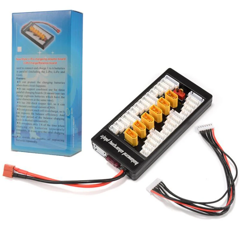 2S-6S Lipo Parallel Balanced Charging Board XT60 Plug For RC Battery Charger Hot 