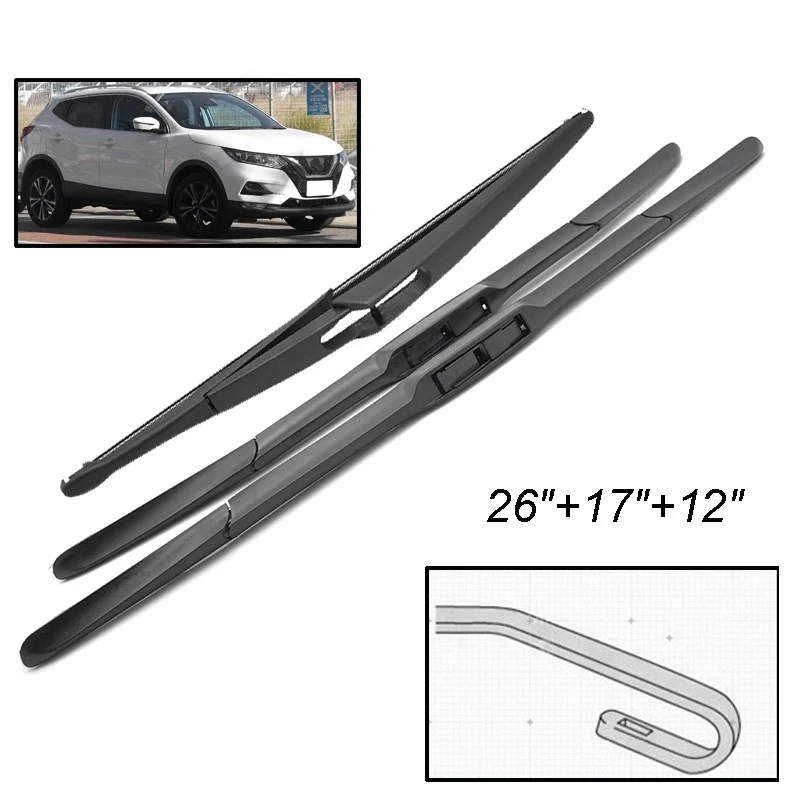 Car Front and Rear Wiper Strip Windshield Windscreen Front Window Car
