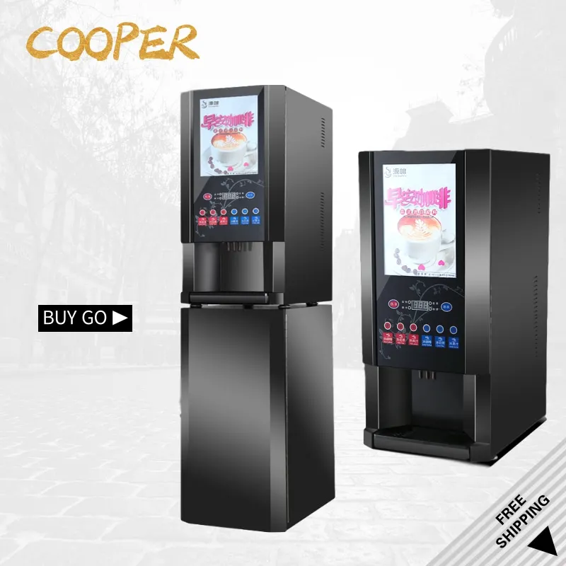 US $588.00 Instant Coffee Machine Commercial Milk Tea Machine Fullautomatic Cold and Hot Multifunctional Selfservice Juice Beverage Maker