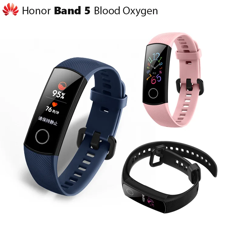 

Huawei Honor Band 5 Global Version Blood Oxygen Oximeter AMOLED Touch Screen Swim Posture Detect Heart Rate Smart Band Wristband