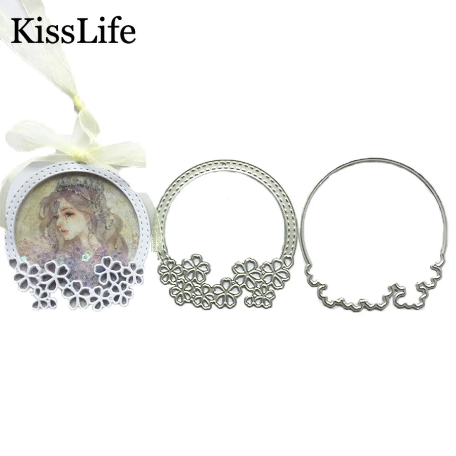 

New Cherry Blossom Flower Circle Metal Cutting Dies Alinacrafts Album Frame Dies for Card Making Scrapbooking Christmas Die Cuts