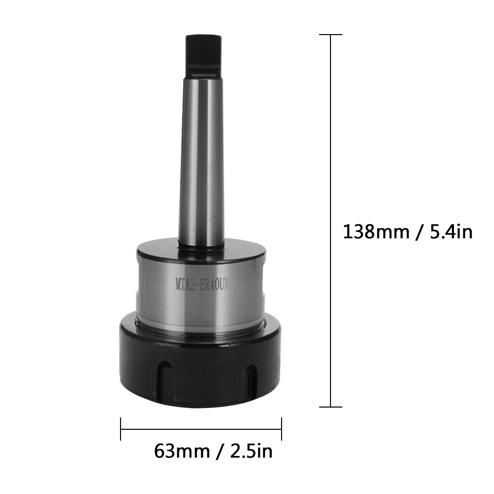 

Hot MTA2-ER40UM Collet Chuck CNC Lathe Milling Steel Material Collet Chuck Holder Morse Taper Shank Tool Carbon Steel
