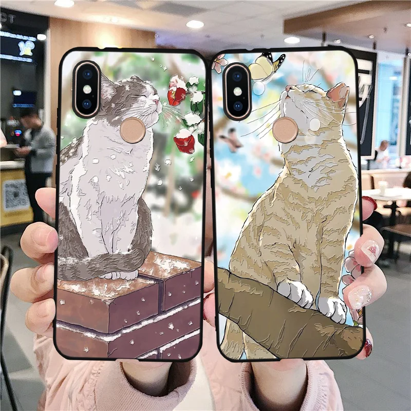 

3D Cartoon Cats Emboss Case For Xiaomi Redmi Note 6 5 Pro S2 Y2 Y3 7A 6A 5A 5 Plus 4X 4A Fundas For Redmi K20 Pro Coque Soft TPU