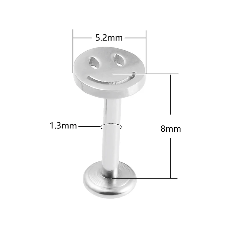 Orecchino Labret In Titan 1,2Mm Con Filettatura Interna - Foto 6